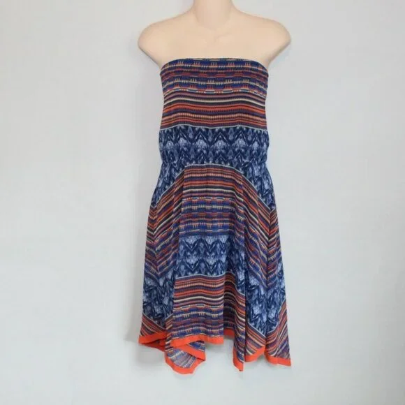 ✨2/$20 Maeve Anthro Bohemian Bliss Tube Handkerchief Strapless Dress S H11672 - Picture 4 of 10